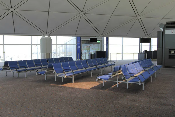 Interior do Aeroporto Internacional de Hong Kong . — Fotografia de Stock