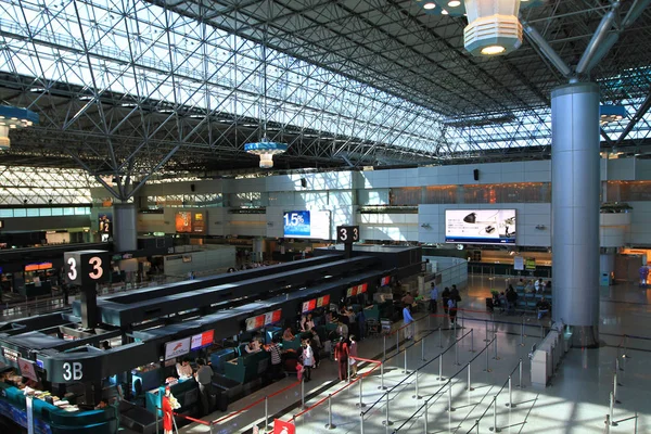 Регистрация в аэропорту Тайбэй Таоюань — стоковое фото