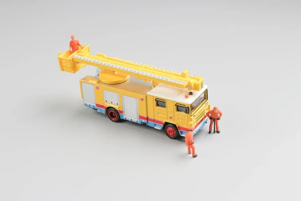 Uitzicht op bouwplaats voor mini toy worker — Stockfoto