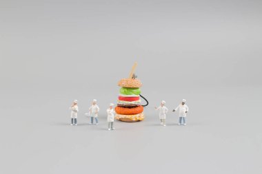 hamburgerin şeflerin figürü küçük modeli