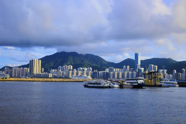 Tengerparti park Kwun tong sétány Hong Kong — Stock Fotó