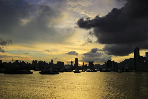 Seaside park w Kwun tong promenady Hong Kong — Zdjęcie stockowe