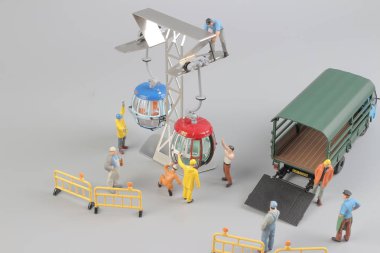 Teleferik sitesinde ile Mini figür