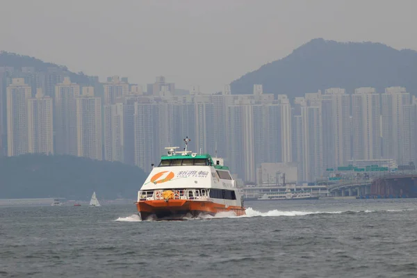 El ferry que cruza Victoria harborat 2017 — Foto de Stock