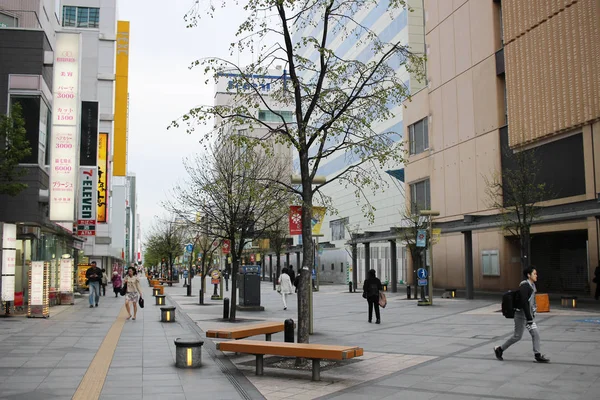 HOKKAIDO, JAPÃO Rua no distrito de Asahikawa — Fotografia de Stock