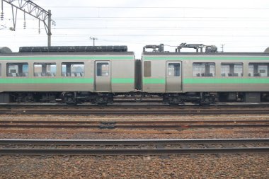 Sapporo ve Asahikawa hızlı tren görünümü