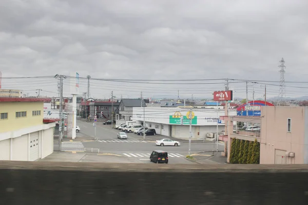 Sneltrein weergave van Sapporo en Asahikawa — Stockfoto