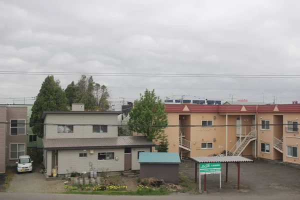 Express train view of  Sapporo and Asahikawa — Stock Photo, Image