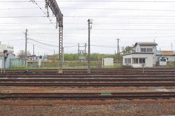 Expresní vlak pohled Sapporo a Asahikawa — Stock fotografie