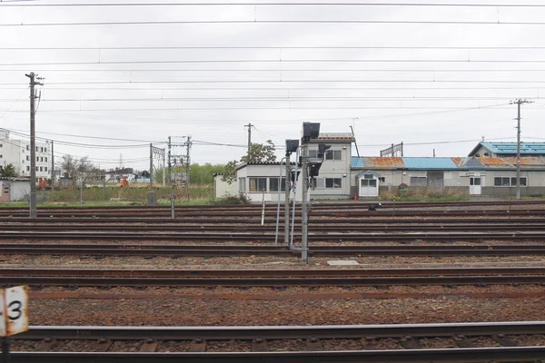 Vista expressa do trem de Sapporo e Asahikawa — Fotografia de Stock