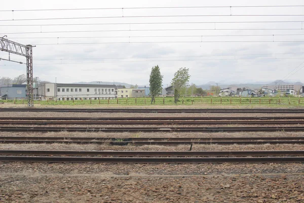 Vista expressa do trem de Sapporo e Asahikawa — Fotografia de Stock