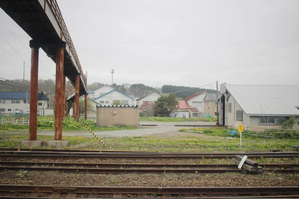 Vista expressa do trem de Sapporo e Asahikawa — Fotografia de Stock