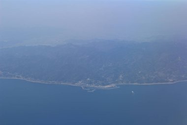 Havadan görünümü fo şehir uçak penceresinden