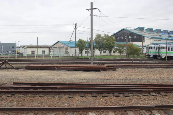 Vista expressa do trem de Sapporo e Asahikawa — Fotografia de Stock