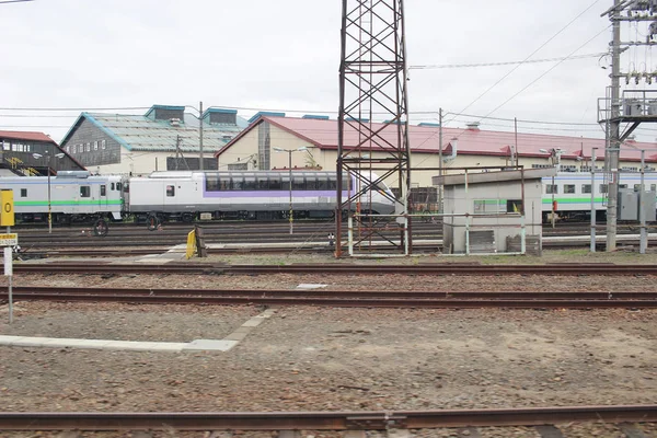 Vue express du train de Sapporo et Asahikawa — Photo
