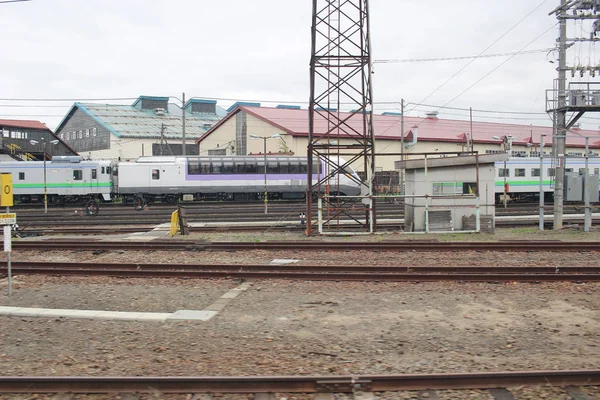 Vista expressa do trem de Sapporo e Asahikawa — Fotografia de Stock