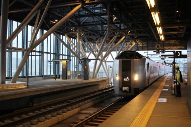 Asahikawa istasyonu. Hokkaido, Japonya 