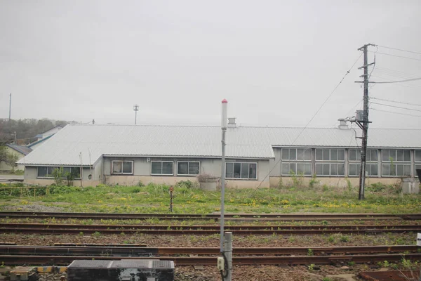 Vue express du train de Sapporo et Asahikawa — Photo