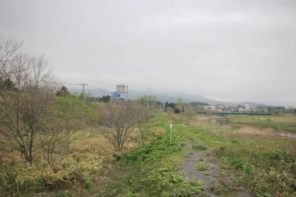 Vue express du train de Sapporo et Asahikawa — Photo