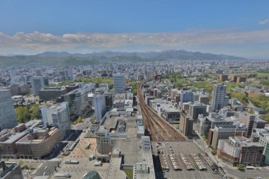 Sapporo, Hokkaido jp havadan görünümü