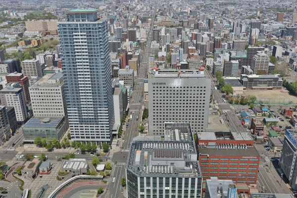 De luchtfoto in Sapporo, Hokkaido jp — Stockfoto