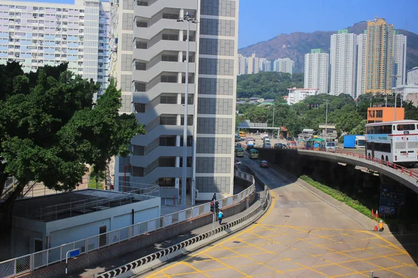 Road, highway bij hong kong — Stockfoto