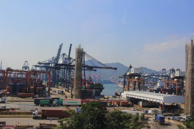 kapsayıcılar içinde hong kong kwai chung konteyner terminali