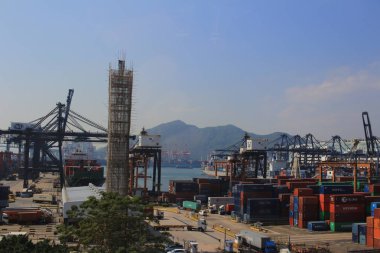 kapsayıcılar içinde hong kong kwai chung konteyner terminali