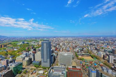 Sapporo kapalı gözlem güverte görünümünü 