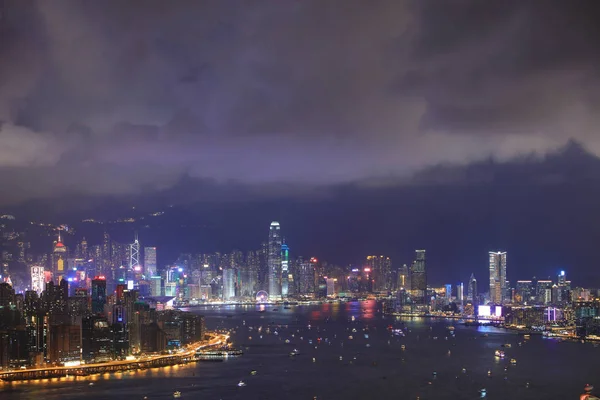 香港 2017 の夜景 — ストック写真