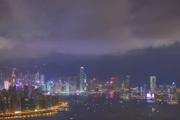 Krásná noční pohled na hong kong — Stock fotografie