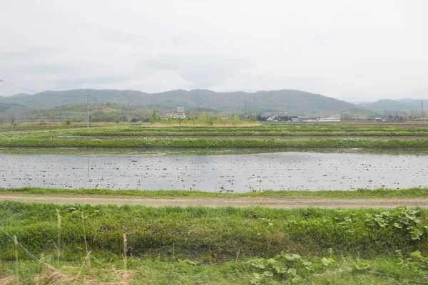 Utsikt över Asahikawa till Sapporo linje på japan — Stockfoto