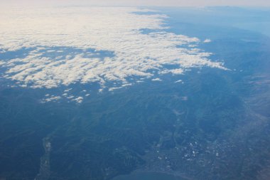 Hokkaido, Japonya Japonya Hava görünümünü bir uçakla