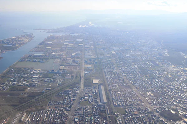 HOKKAIDO, Japón Vista aérea con un avión —  Fotos de Stock