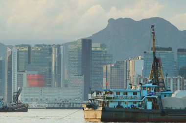  Victoria Harbor öğleden sonra kentsel şehir ile 