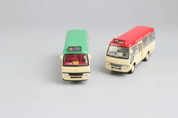 Toys of hk mini bus mode at display — Stock Photo, Image