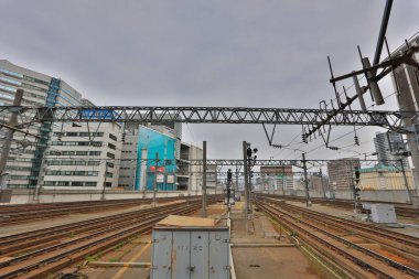  Demiryolu tren durağı Hokkaido, Japonya Sapporo istasyonunda.