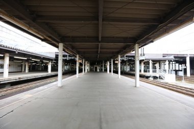  Demiryolu tren durağı Hokkaido, Japonya Sapporo istasyonunda.