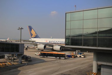 Hong Kong Havaalanı A380-800 demirledi. Hong Kong Internationa