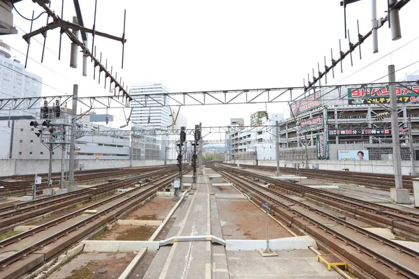 Demiryolu tren durağı Hokkaido, Japonya Sapporo istasyonunda. — Stok fotoğraf