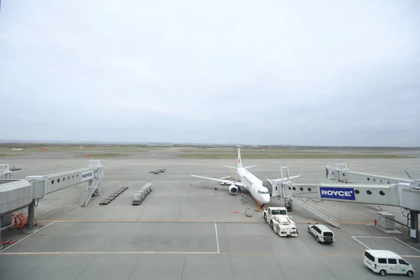 Auf der Landebahn des neuen Chitose-Flughafens — Stockfoto