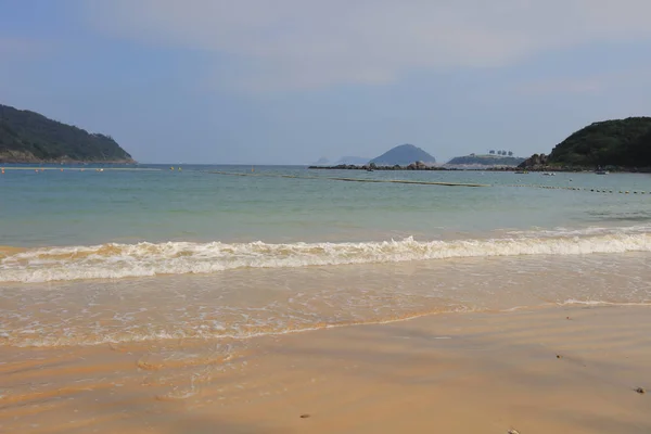 모래 사장 맑은 물 베이, 홍콩 — 스톡 사진