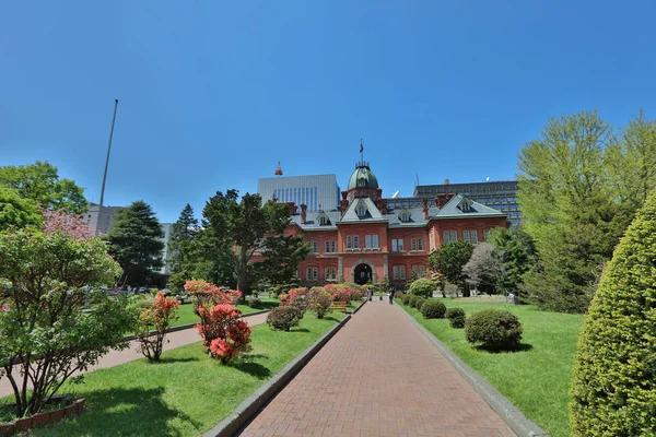 Voormalige Hokkaido Government Office op moment van de dag — Stockfoto