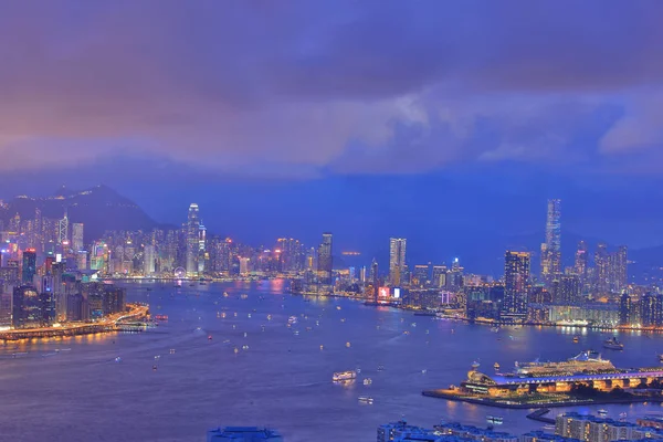 Hong kong cityscape alacakaranlık. Çin — Stok fotoğraf