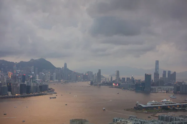 Widok na miasto Hongkong w lato 2017 — Zdjęcie stockowe