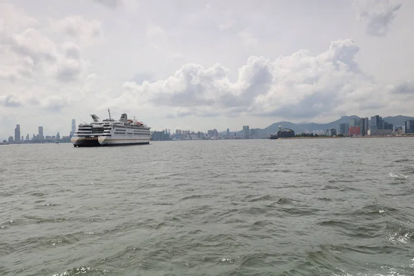 Vista do Porto de Victoria a leste de Kowloon — Fotografia de Stock