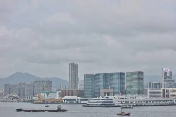Θέα προς την περιοχή Tsim Sha Tsui, Χονγκ Κονγκ. — Φωτογραφία Αρχείου