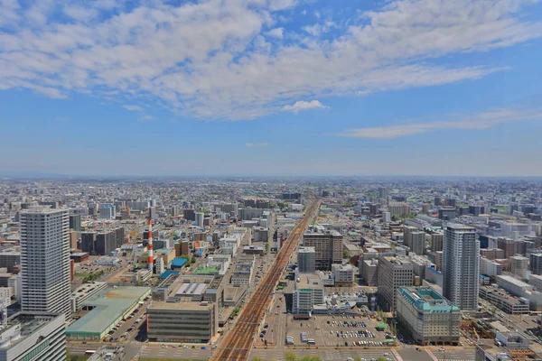 The Indoor Observation Deck view of  Sapporo — Stock Photo, Image