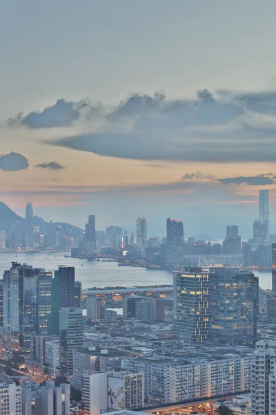 East of kowloon view of hk at twilight — Stock Photo, Image