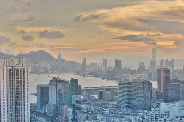 alacakaranlıkta hk Kowloon görünümünü doğusunda